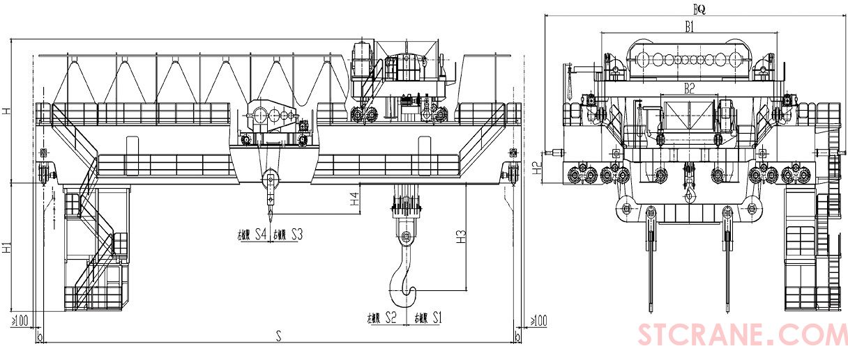 YZS型四梁鑄造橋式起重機(圖1)